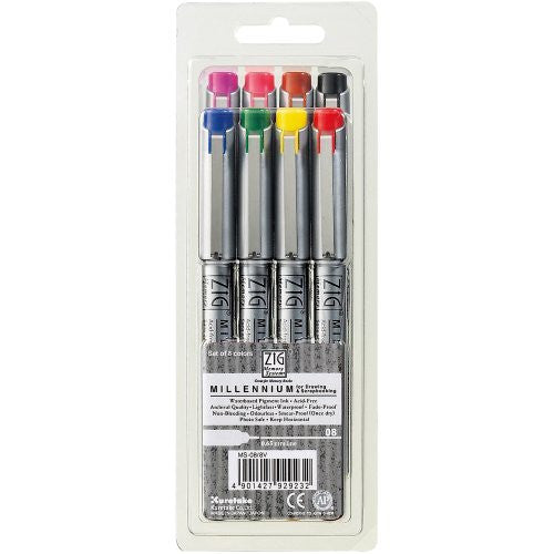 Zig 0.65-Millimeter Memory System Millennium Markers, Multicolor, 8-Pack