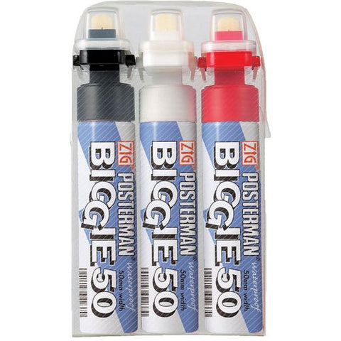 Zig Posterman Biggie 50 mm, 3 color set