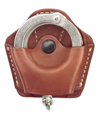 Handcuff Case with Belt Loop, Chestnut Brown, Holds Most Chain or Hinged Cuffs