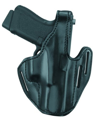 3-Slot Pancake Holster, Black, Plain Finish, Fits Glock 19, 23, 32