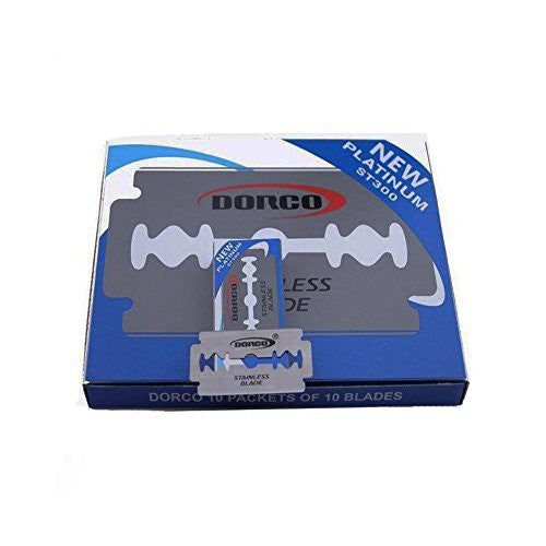 Dorco Double Edge Razor Blade, 100 ct, Blue