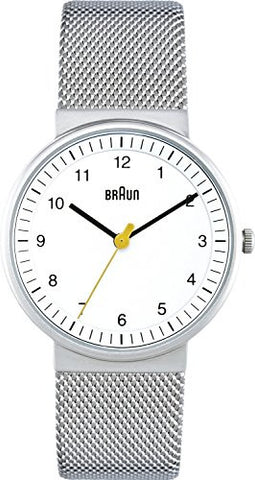 Braun Women's Classic Mesh Analog Display Quartz Silver Watch
