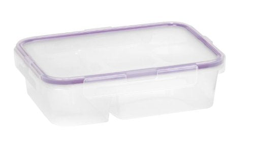 Snapware Airtight Medium Rectangle Storage Box, 3-1/2-Cup with Divider
