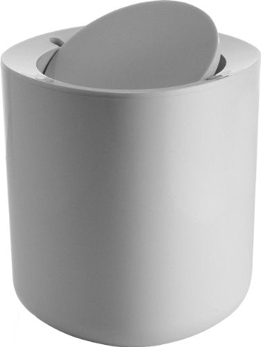 Bathroom waste bin in PMMA, White, 7¼″ x 7¼″ - h 8¼ in.