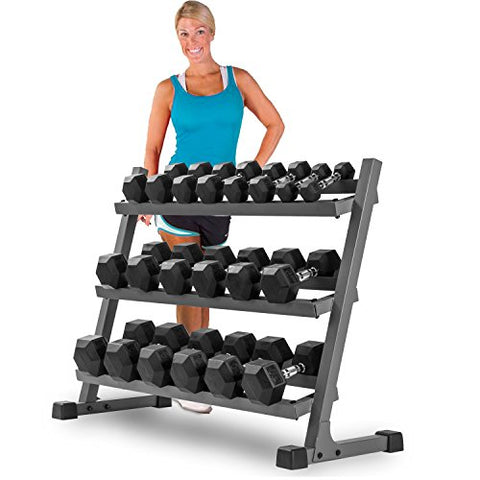 XMark 4 ft. Three Tier Dumbbell Rack XM-3107.1
