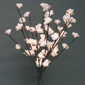 White Plum Flower 60 Light, 20"- Battery Operated