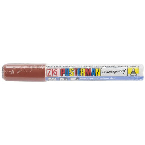 Zig 6mm Posterman Broad Chisel Tip Marker, Brown