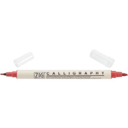 Zig Memory System Calligraphy Pure Red, with 6-count box