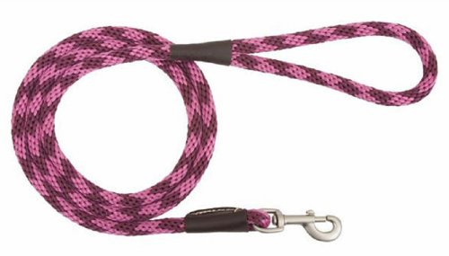 Mendota Small Snap Leash - Ruby, 3/8" X 6'