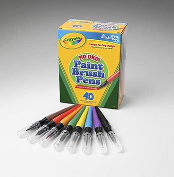 40 ct. Washable No Drip Paint Brush Pens