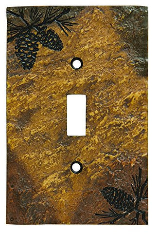 Pinecone Stonecast Single Switch Plate Cover