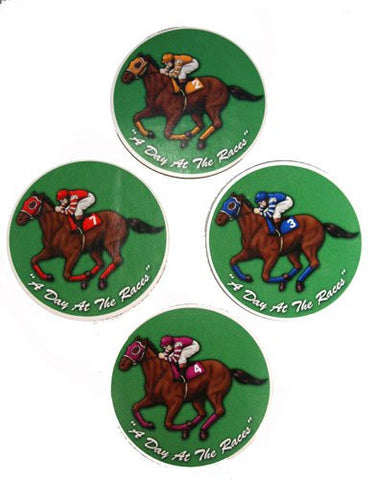 A Day at the Races" Horse and Jockey Coasters - Pkg