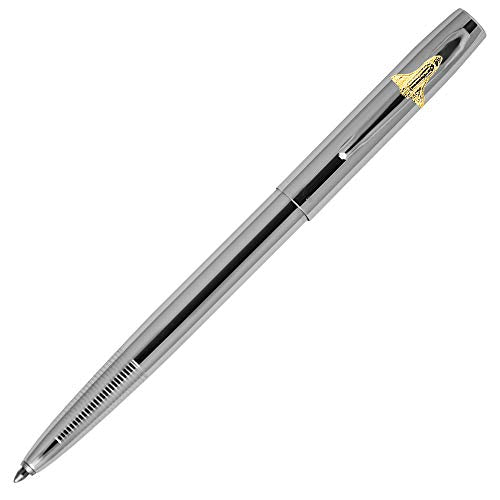 Chrome Space Pen with Shuttle Emblem - Gift Boxed