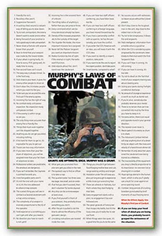 Murphy's Laws of Combat 24x36 in