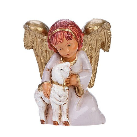 5" ADINA ANGEL HOLDNG LAMB FIG W/STORY FONTANINI