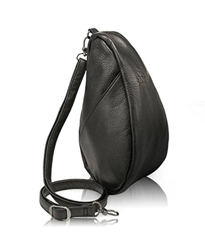 Large Leather Baglette, Black