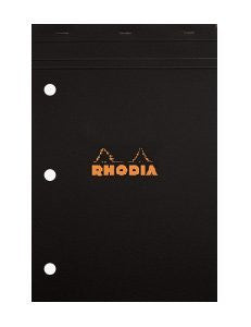 Rhodia Classic Notepads Top Staplebound 8 ¼ x 11 ¾ Lined Black 80 sheets