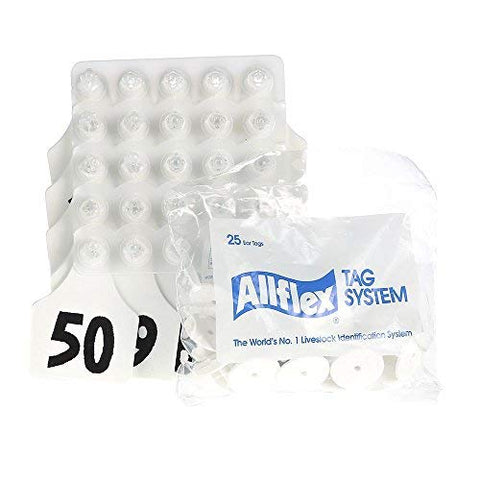 Allflex Global Large Male White Number 26-50, 25 pcs