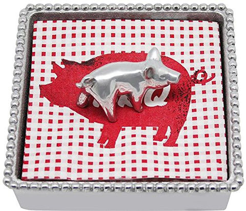 Pig Beaded Napkin Box