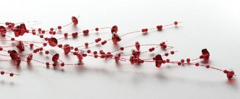 5' BEAD ORN GD CLARET