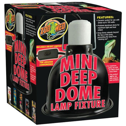 ZOO MED LABORATORIES INC DEEP DOME LAMP BLACK MINI