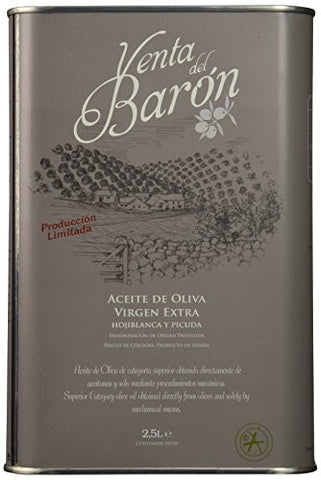 Venta del Baron Extra Virgin Olive Oil, 85 ounces TIN