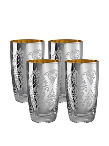 BROCADE HIGHBALL, 18 OZ., SILVER