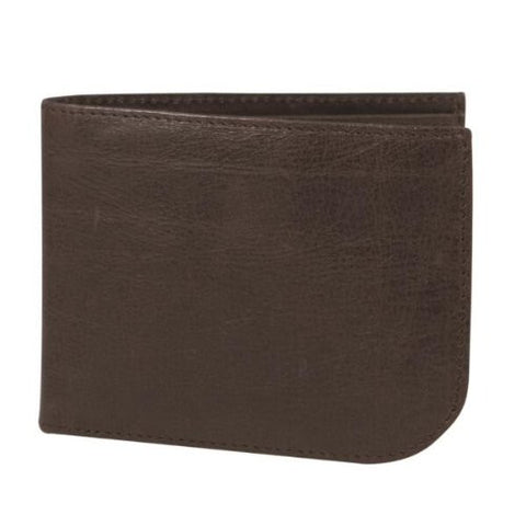 Safe ID Leather Front Pocket Wallet - Chocolate