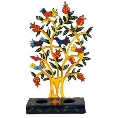 Candle Stick - Laser cut - Painted - Birds CLC-1A, 8x4.5x2 inch