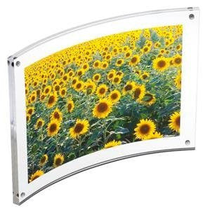 Curved Magnet Frame, 6 x 8 inches, Clear