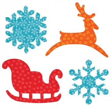 Accuquilt:Indpt Only - Go! Fabric Cutting Dies It Fits! - Sleigh & Snowflakes