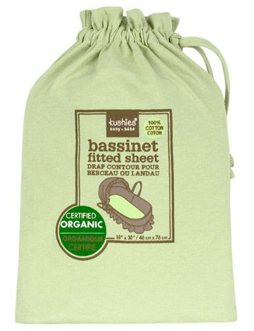 Organic Jersey Bassinet Sheet , 18" x 30" / 46cm x 76cm - Green