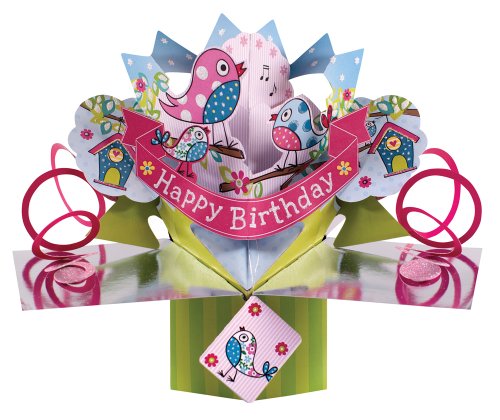 Second Nature Birthday – Whimsical Birds, 4.75" x 6.75"