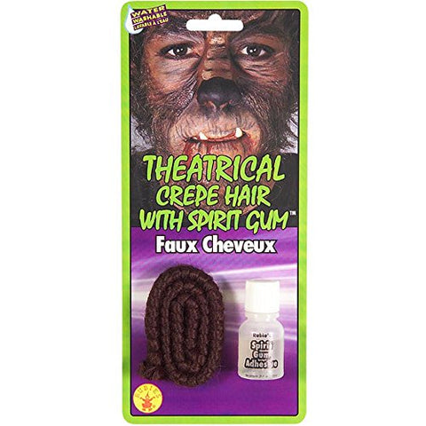 Crepe Hair & Spirit Gum (Dark Brown)