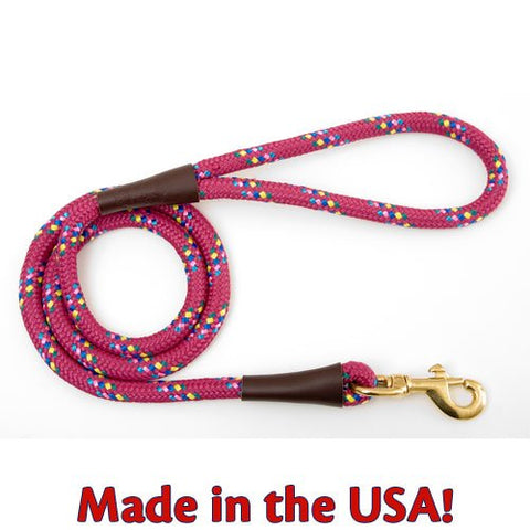 Mendota Snap Leash - Raspberry Confetti, 1/2" X 6'