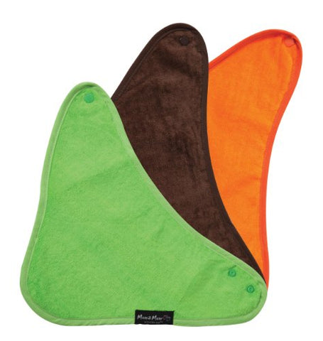 Bandana Wonder Bib - 3 pack (Lime, Chocolate, Orange)