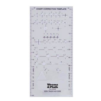Chart Correction Template, 8.5in L x 4in W x 0.1in H, 0.1 lb