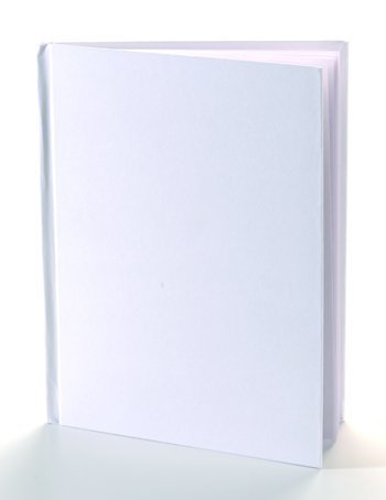 White Hardcover Blank Book 11x8-1/2