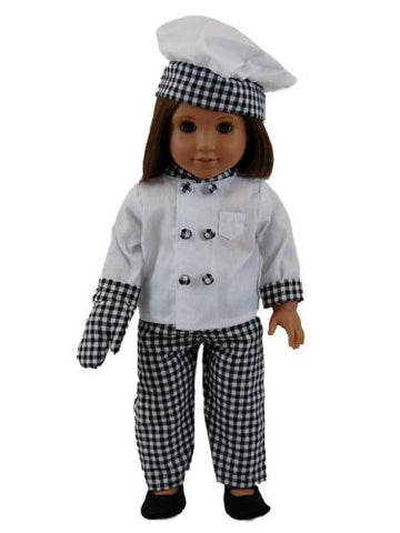 Complete Chef's Outfit, Doll Clothes Fits 18" Girl Dolls