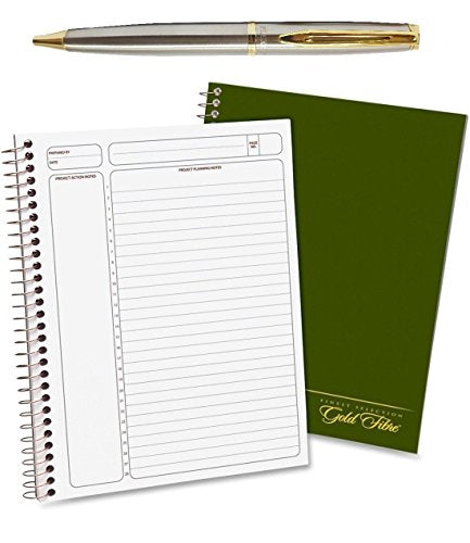 Ampad- Gold Fibre Ruled Project Planner 9.5"X7.25" 84 Sheets, Classic Green