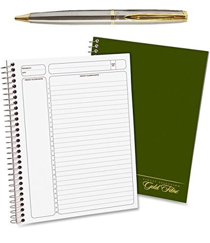 Ampad- Gold Fibre Ruled Project Planner 9.5"X7.25" 84 Sheets, Classic Green
