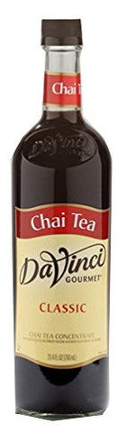 DaVinci Gourmet Chai Tea Concentrate Glass Bottle  750 mL