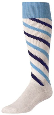 Candy Stripe -Striped Over-Calf, Tube, Col.Blue-Navy-White, Large