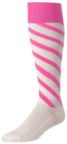 Candy Stripe -Striped Over-Calf, Tube, Hot Pink-Hot Pink-White, Medium