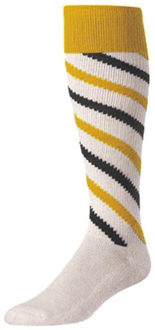 Candy Stripe -Striped Over-Calf, Tube, Gold-Black-White, Medium