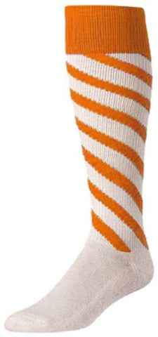 Candy Stripe -Striped Over-Calf, Tube, Orange-Orange-White, Small