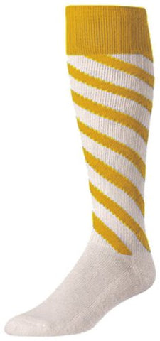 Candy Stripe -Striped Over-Calf, Tube, Gold-Gold-White, Small