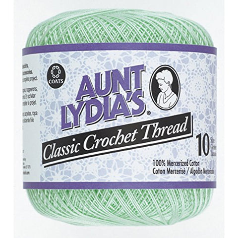 Aunt Lydia's- Classic Crochet Thread Size 10,Mint Green