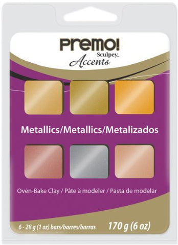 premo! Sculpey Accents Multipack ‐‐ Metallic, 6 x 1 oz