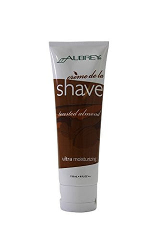 Aubrey Organics: Creme de la Shave, Toasted Almond Cream 4 oz (2 pack)